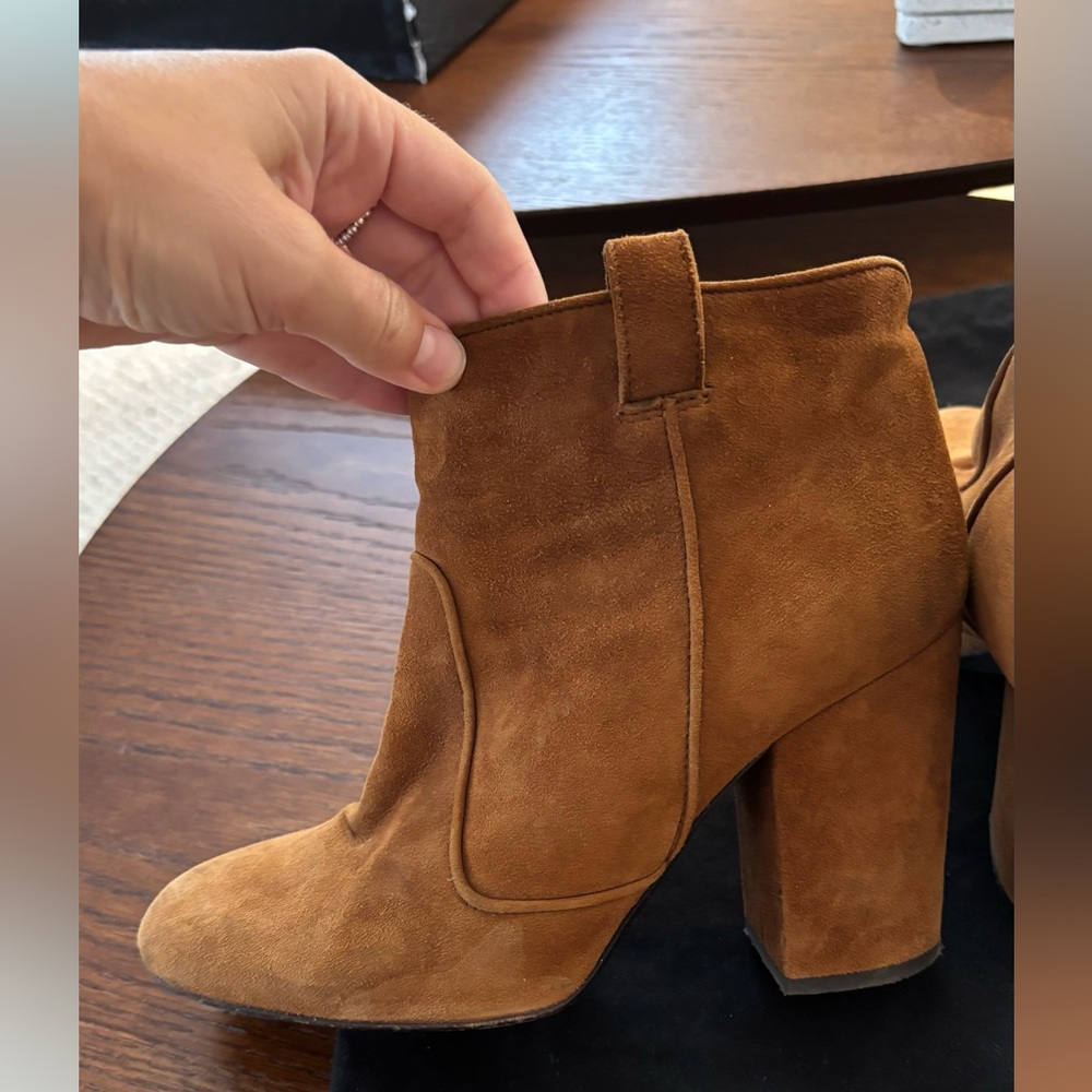 Laurence Dacade Tan Suede Ankle Boots